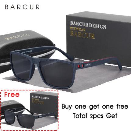 Слънчеви очила BARCUR Design TR90 за мъже, поляризирани, леки, спортни, слънчеви очила за жени, аксесоари за очила Oculos UVAB защита