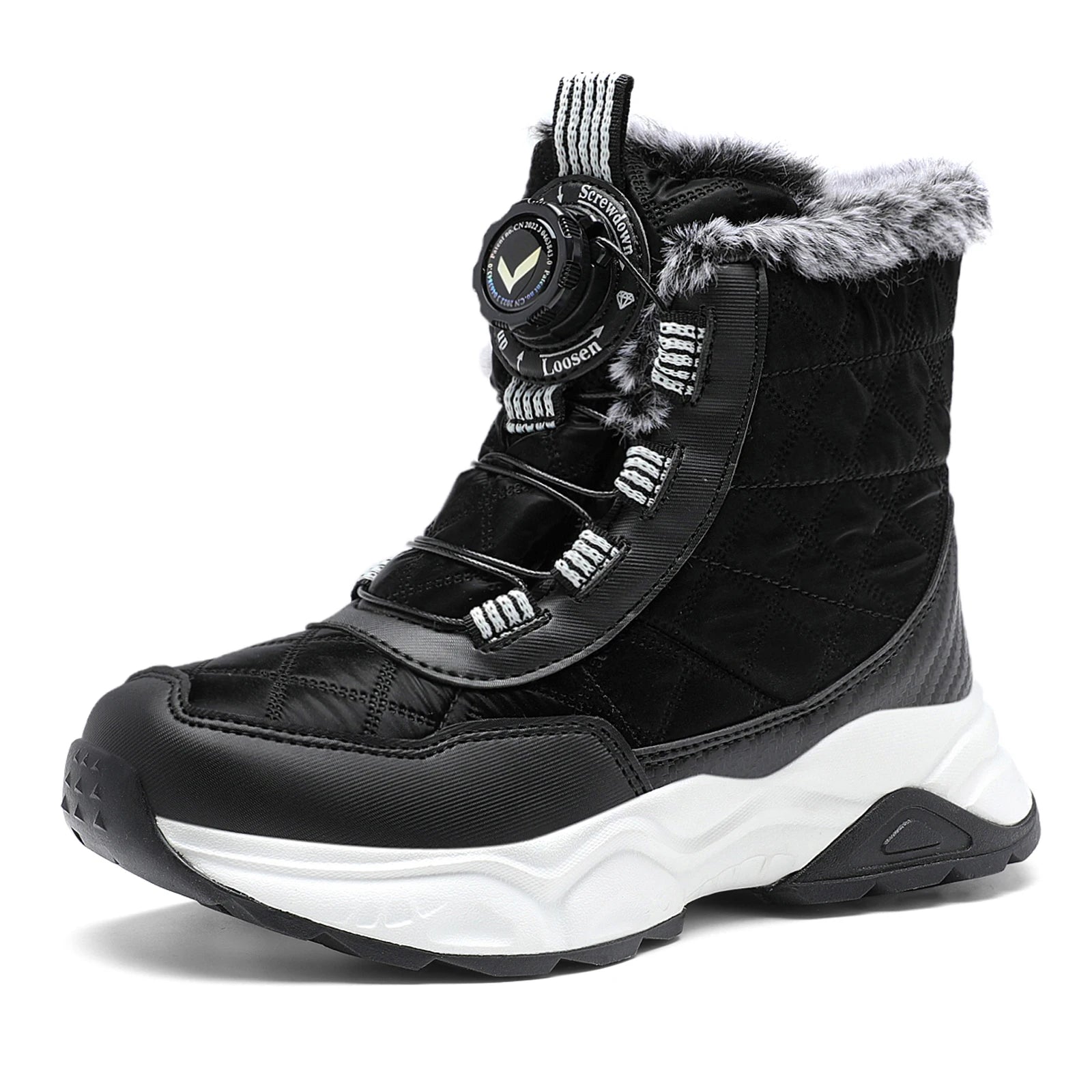 Момчешки туристически обувки, детски туристически обувки за момичета, топли зимни обувки за сняг, стоманени катарами, издръжливи и удобни