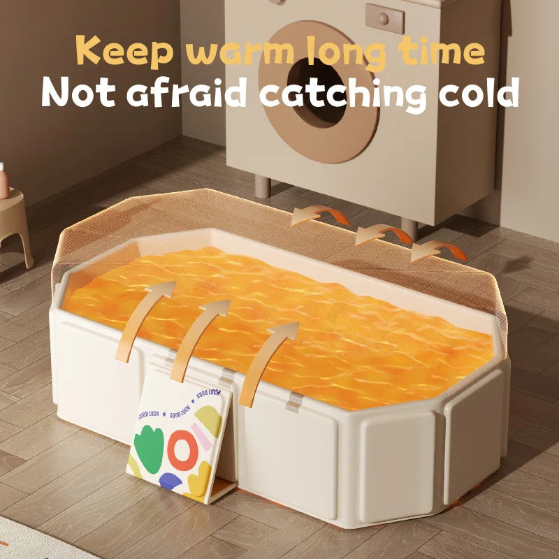 Сгъваема вана за деца, преносима вана, голяма вана за малки деца, преносима вана за душ, детска вана за 0-5 години