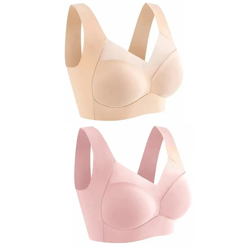 2 бр. Дамски сутиени, големи размери, безшевен сутиен, без гръб, дамски мрежести сутиени, дамски спортни сутиени против увисване, размер L-6XL