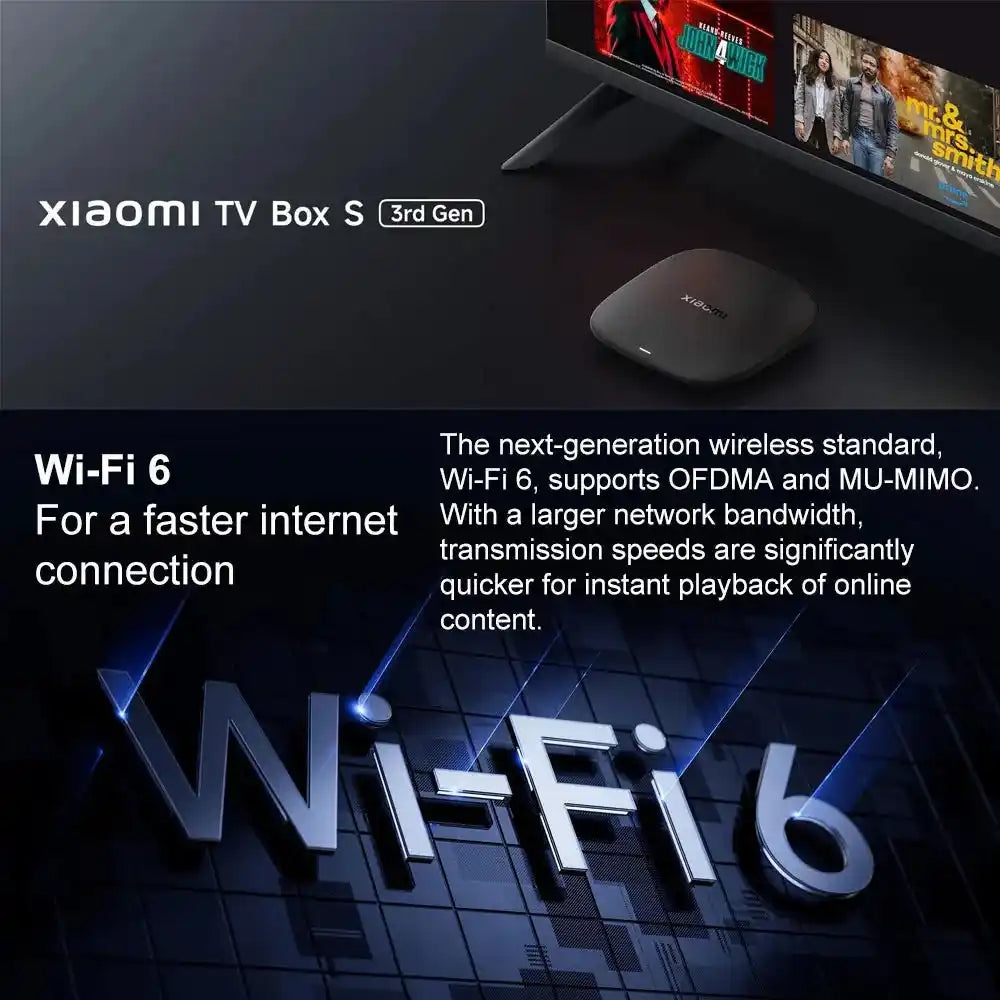 Нов Xiaomi TV Box S от 3-то поколение, смарт Android TV Box 4K UHD медиен плейър, Dolby Vision HDR10+ Google Assistant, сет-топ бокс за Google TV