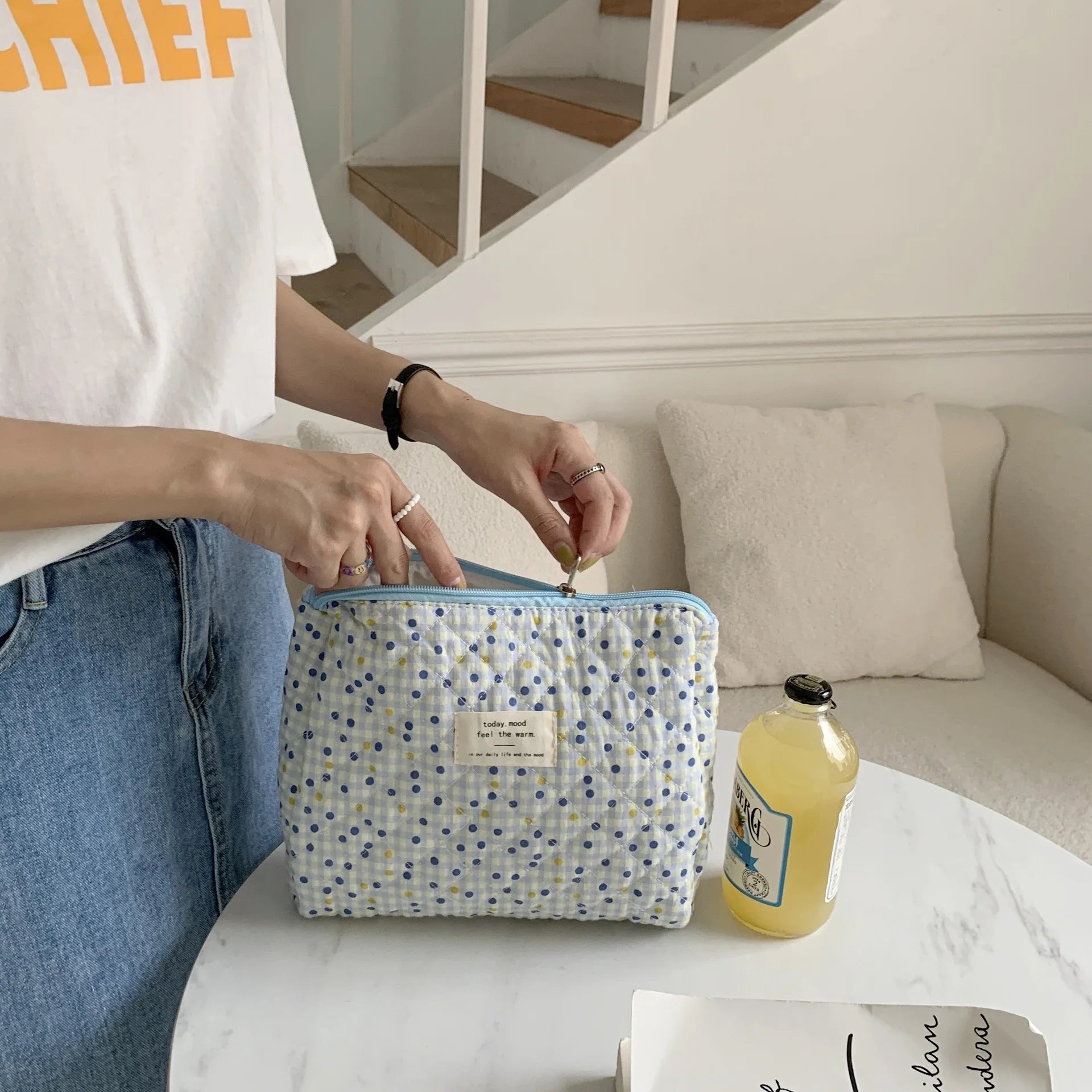 Бебешка чанта за пелени с карикатурен принт, чанта за пелени с цип, чанта за носене, чанта за пътуване, чанта за съхранение на пелени на открито, многофункционална чанта за съхранение