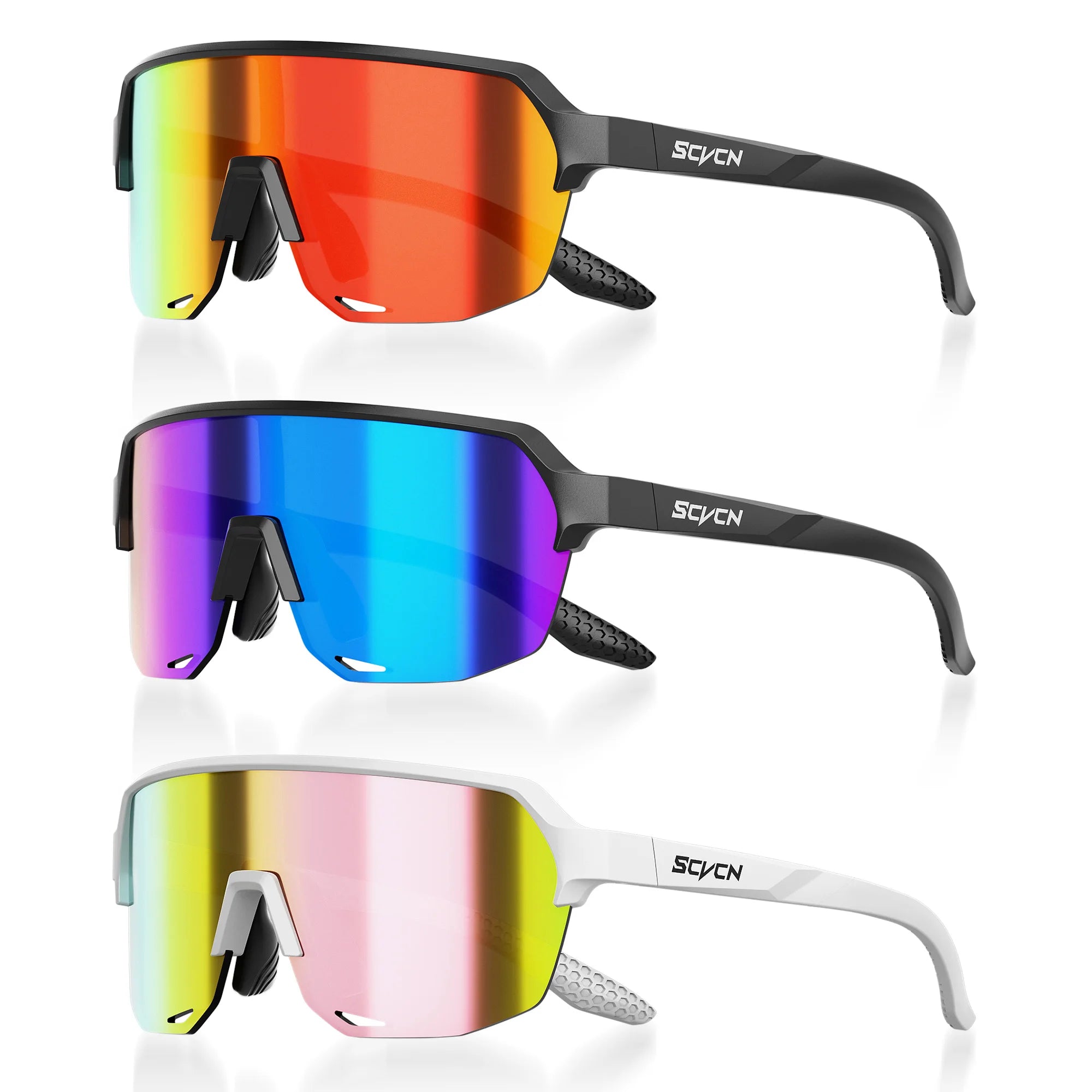 SCVCN Нови детски спортни слънчеви очила за открито UV400 за момчета и момичета, очила за колоездене, детски планински и тунинговани очила за бягане, колоездене и къмпинг