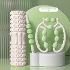 White Green  45cm foam shaft + leg clamp + massage stick