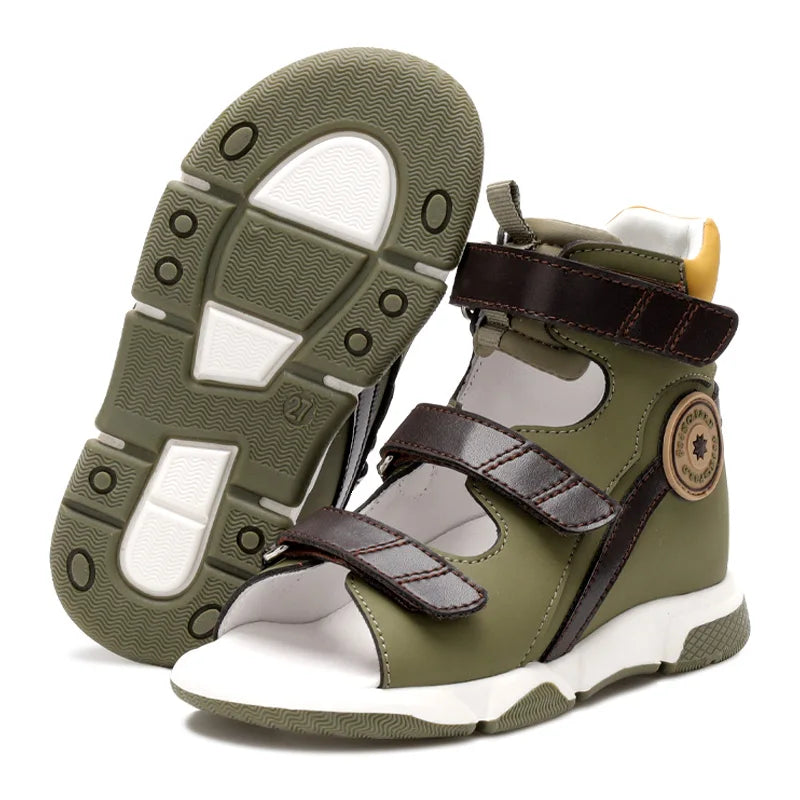 Princepard Нови постъпления Дишащи Педиатрични Коригиращи Обувки за Малки Деца Ортопедични Сандали за Момчета Обувки с Плоски Крака