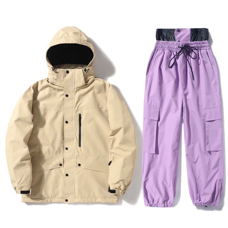 Ски дрехи за жени и мъже, ски якета, комплекти за сноуборд, ски яке и панталон, зимен костюм за дейности на открито, за жени без секс