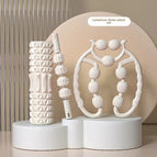 All white  30cm foam shaft + leg clamp + massage stick