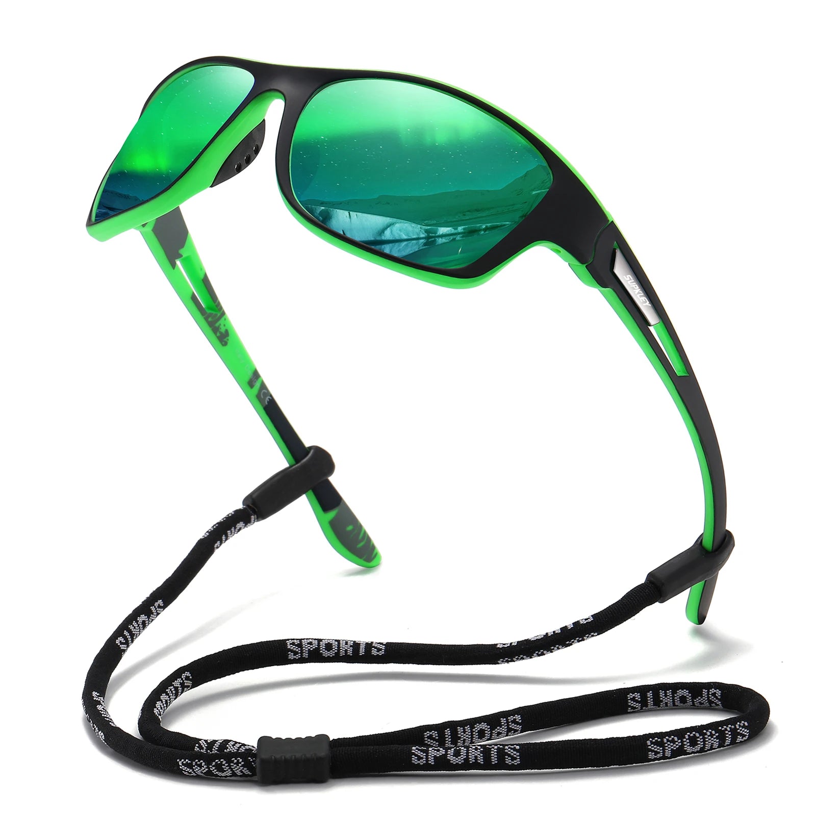 SUPKLEY Мъжки поляризирани цветни слънчеви очила, модни спортни слънчеви очила UV400, мъжки и женски, планински очила