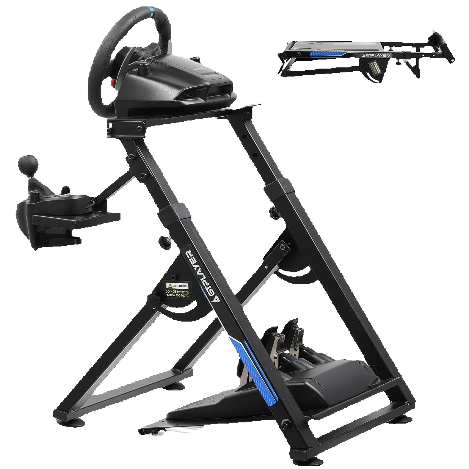 GTPLAYER Стойка за волан за геймърски волан с V1 V2 монтаж, регулируем наклон, PS4 Xbox PC