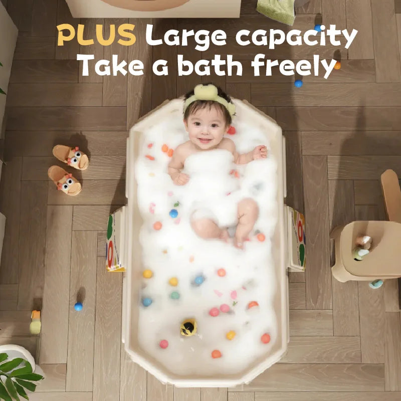 Сгъваема вана за деца, преносима вана, голяма вана за малки деца, преносима вана за душ, детска вана за 0-5 години