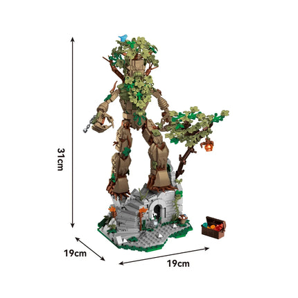 Комплект строителни блокове Arboreal Keep, дървоподобни същества, сглобени играчки, модел на дриада, гигантски ент, детски подарък за рожден ден, празник