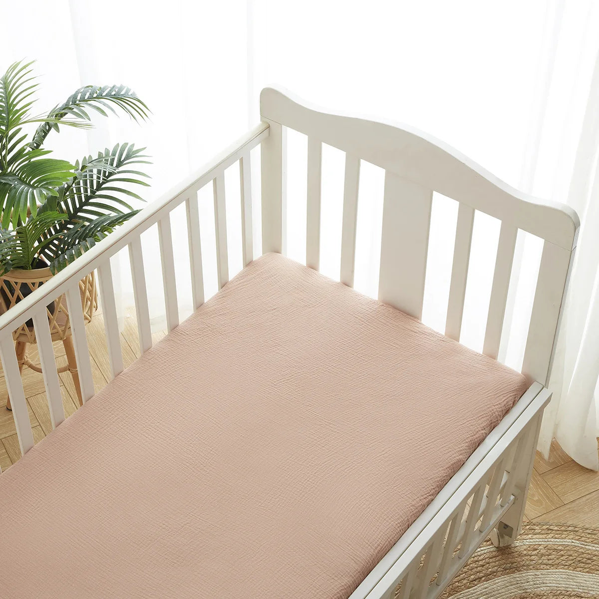 Чаршафи за новородени в различни размери, чаршафи за бебешки креватчета с пристягане, калъфи за матраци, памучни, едноцветни, кувертюри за легло 2024
