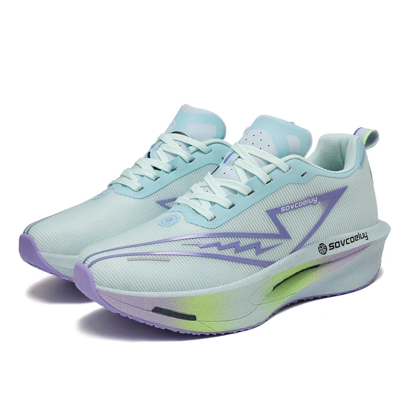 Маратонки за бягане с карбонова дъска, специализирани за маратон, мъже, спортни, дишащи, леки, дамски, удобни, атлетични, неплъзгащи се, маратонки