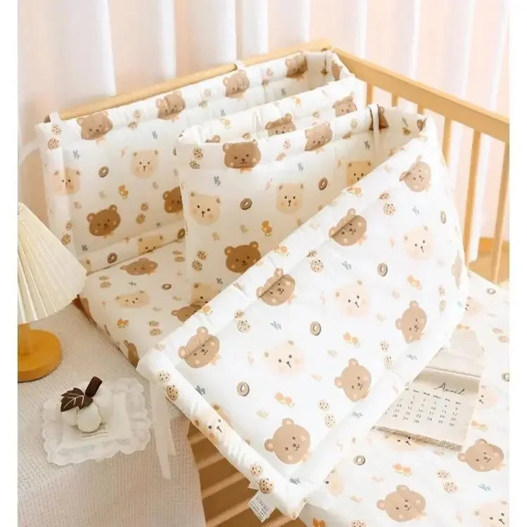 2025 Ограда за бебешко креватче Мека памучна чанта Анти-сблъсък лента Детска еднокомпонентна ограда за легло Сплескана защитна кърпа за легло Бебешка ограда