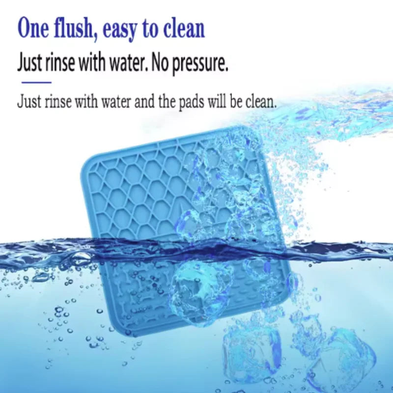 Силиконова подложка за облизване на домашни любимци, кучета, чиния за бавна храна за къпане на кучета, разсейваща силиконова постелка за хранене за кучета, консумативи за хранене на кучета