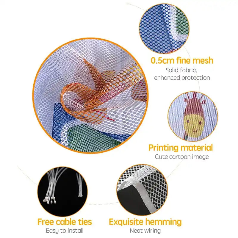 2 м, 3 м, 4,5 м предпазна мрежа за стълби, удебелена фина мрежа за балкон, предпазна мрежа за стълби, защита на деца, предпазна порта за бебета