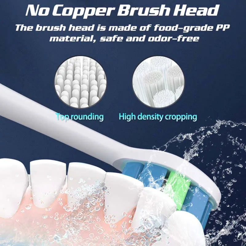 2025 Умна звукова електрическа четка за зъби за възрастни, дълбоко почистване с меки косъмчета и водоустойчива функция за избелване на зъби