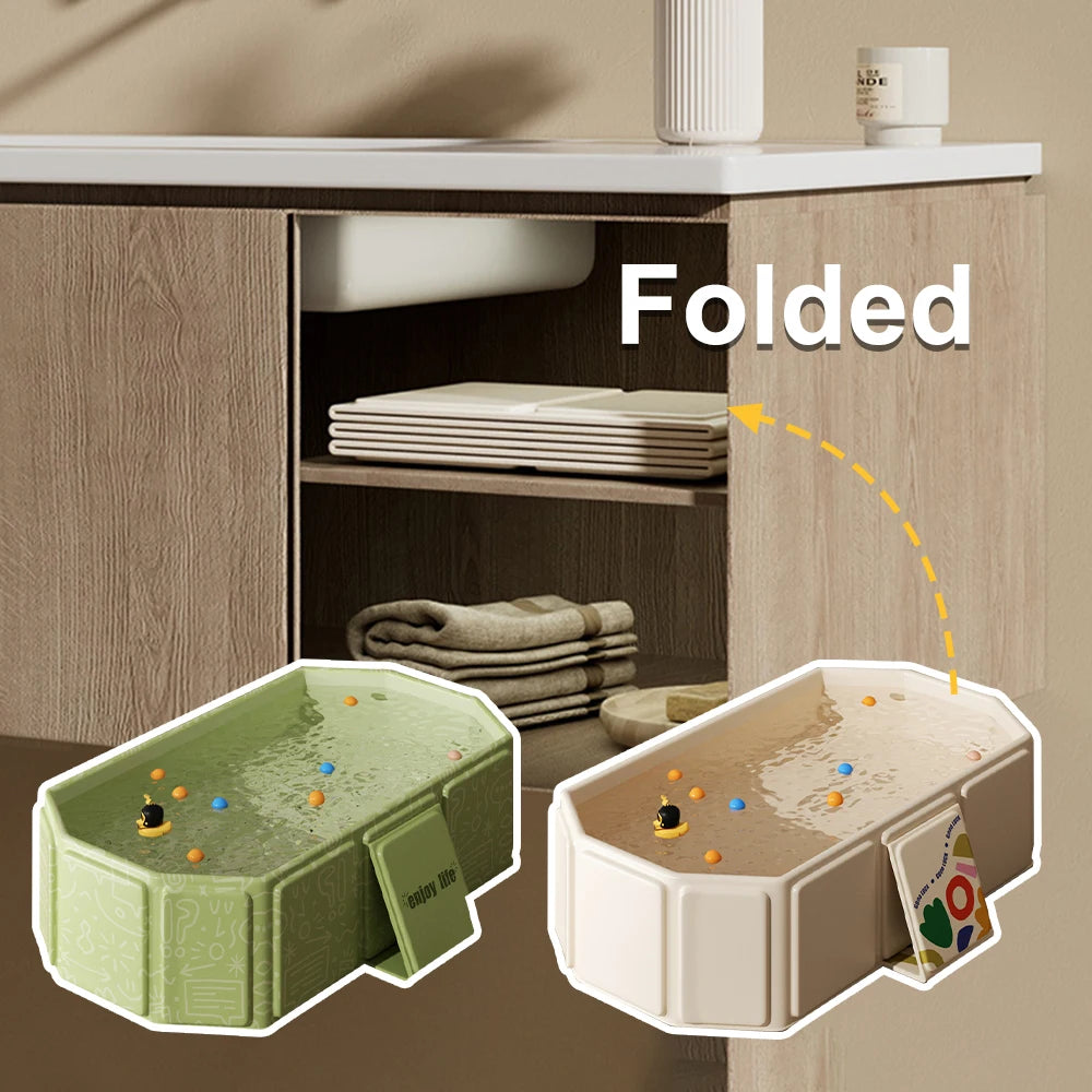 1 бр. Бебешка вана, сгъваема, лесна за съхранение, обикновена вана, удобна за носене, за употреба на закрито и на открито