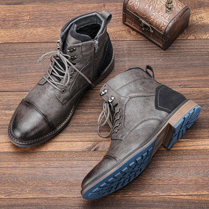 Мъжки боти до глезена, размер 7-13, мъжки кожени ботуши, марка Boot for men