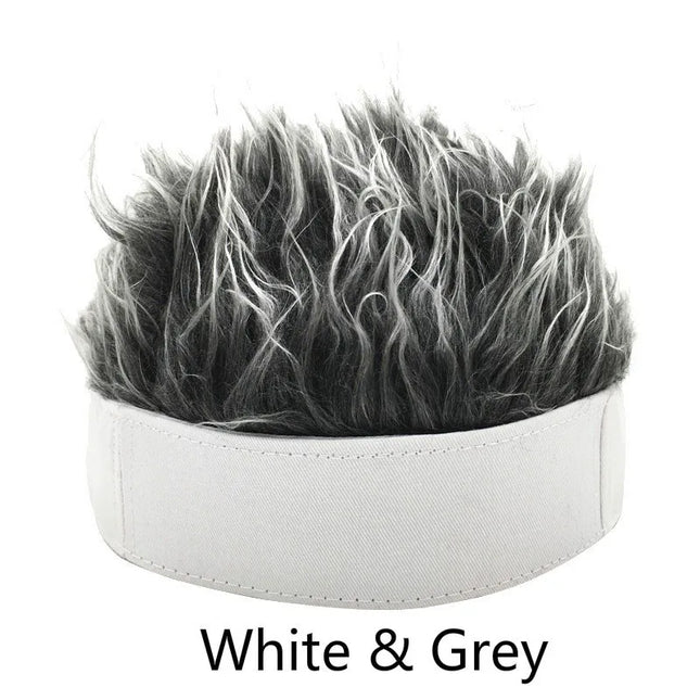 Мъжка модна перука шапка хип-хоп регулируеми шапки анимационни косплей шапка за коса ролеви реквизити пуловер шапка банда вокална шапка забавни подаръци