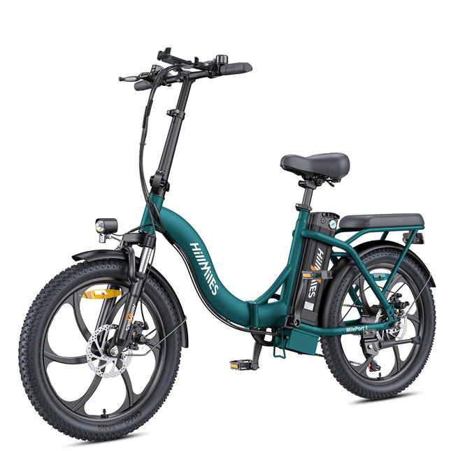 Сгъваем електрически велосипед HillMiles MilePort, 250W мотор, 36V 13Ah, 25km/h, 20"x3.0" дебели гуми, амортисьорна вилка, 7 скорости, 100km пробег