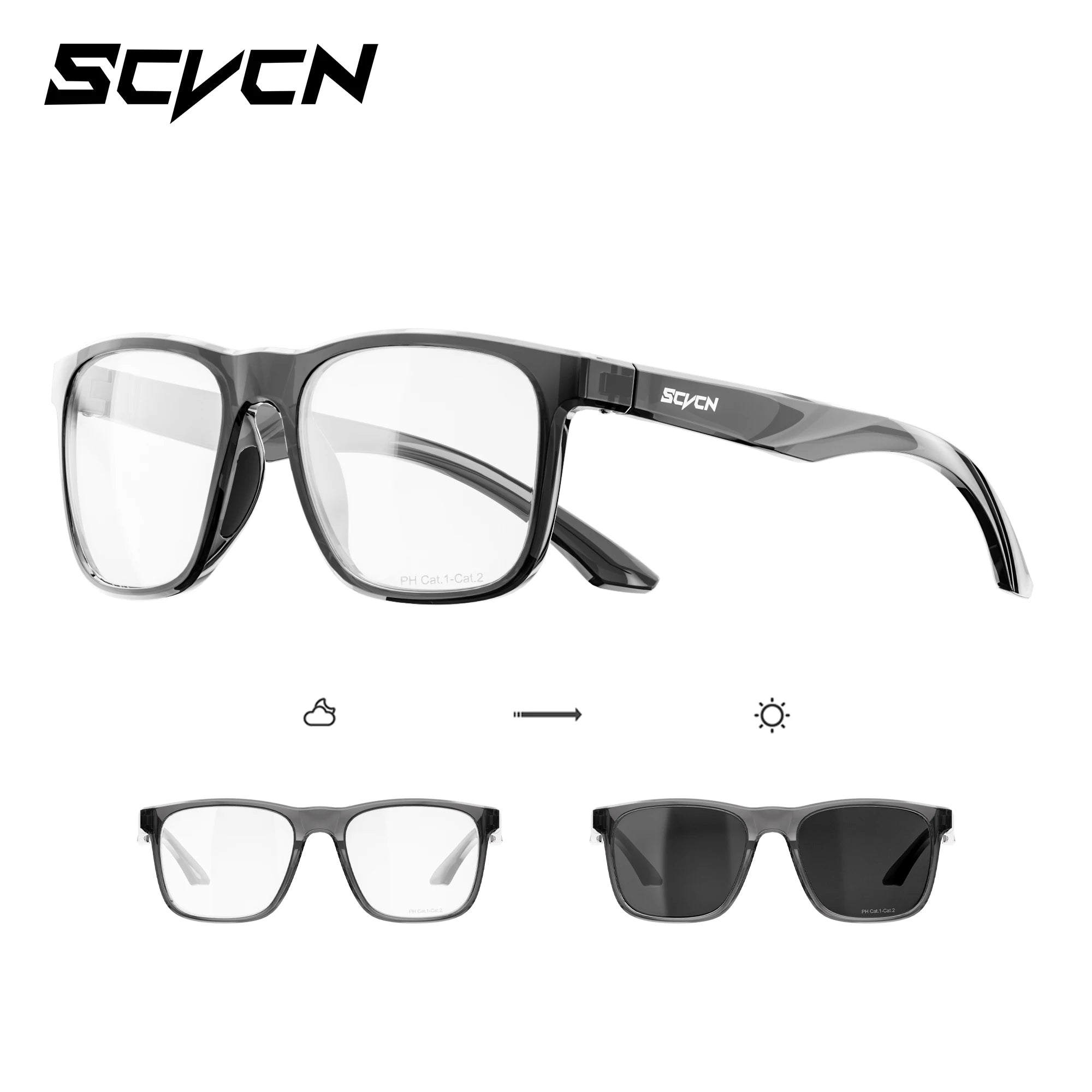 SCVCN Нови фотохромни очила за мъже UV400 MTB Спортове на открито Колоездене Слънчеви очила Модни очила Велосипедни Туризъм Очила за Катерене