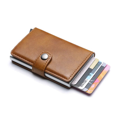 RFID Visit Държач за кредитна карта Луксозен малък смарт портфейл Метален калъф за визитни карти за жени Минималистичен портфейл за мъже