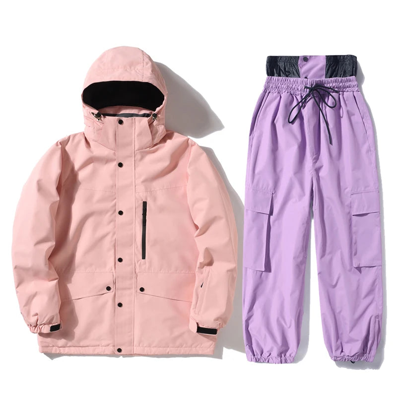 Ски дрехи за жени и мъже, ски якета, комплекти за сноуборд, ски яке и панталон, зимен костюм за дейности на открито, за жени без секс