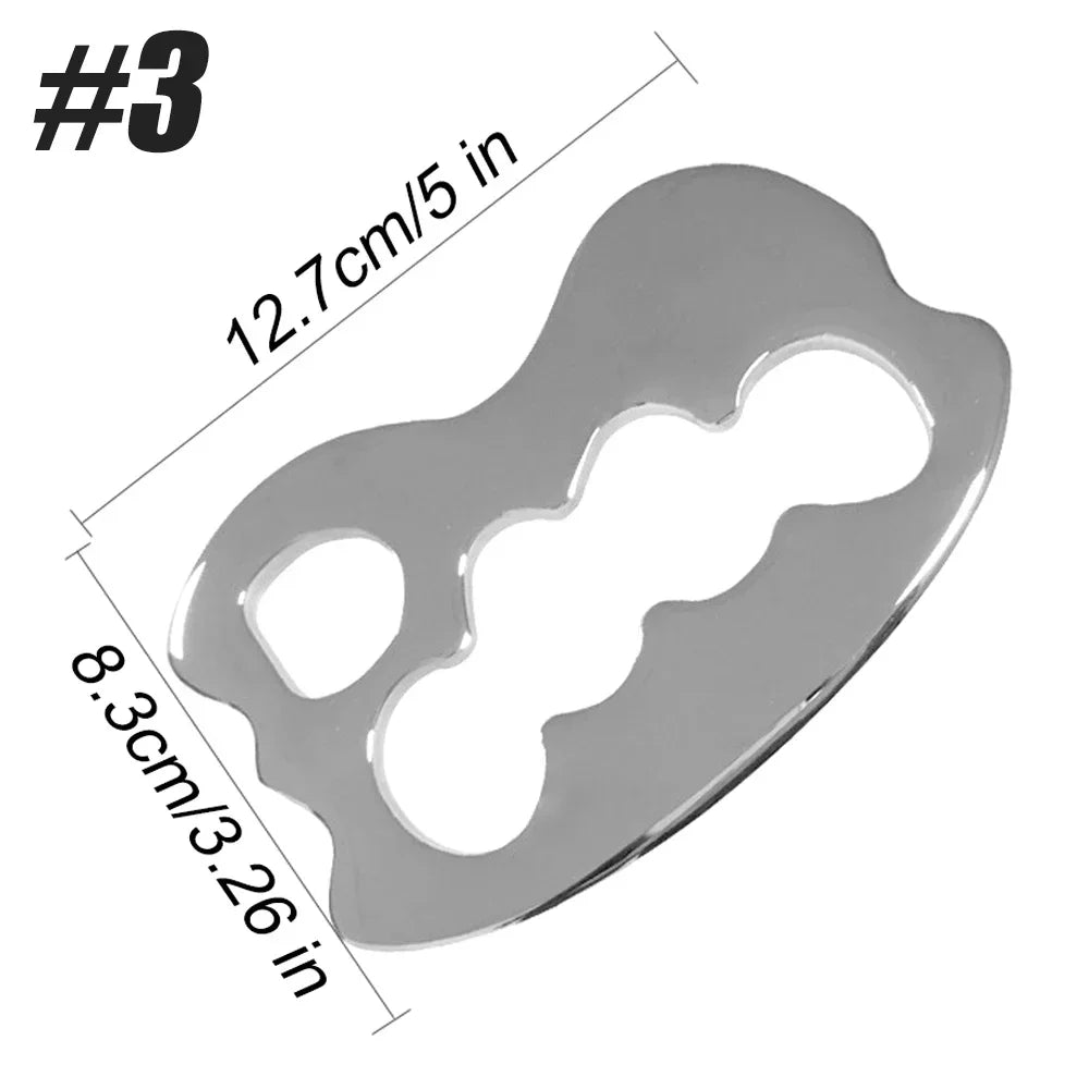 Професионални инструменти за масаж GuaSha от неръждаема стомана, инструмент за масаж с остъргване на Gua Sha, инструменти IASTM, чудесен инструмент за мобилизиране на меки тъкани