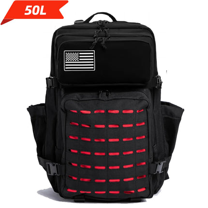 25L/50L Тактическа раница, ловна MOLLE раница, фитнес зала за мъже, EDC раница за туризъм на открито, вещица с 2 държача за бутилки
