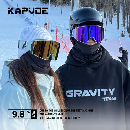 KAPVOE Фотохромни ски очила за зимни спортове за унисекс, сняг, UV400, магнитни очила против замъгляване, за сноуборд