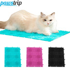 Подложка за драскане на котки, квадратна драскалка за под за домашни любимци за котки, четка за самообслужване за масаж на домашни любимци, четка за премахване на косми за котенца, аксесоари за котки