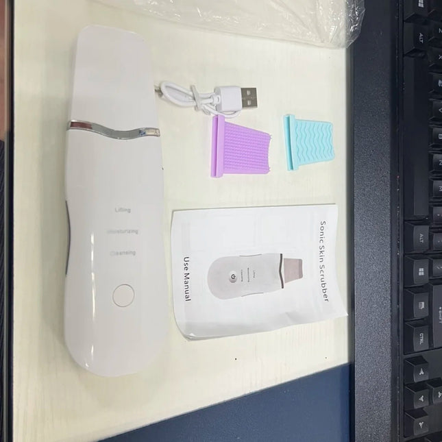 Вибрационен скраб за лице, препарат за премахване на черни точки, почистващ препарат за пори на лицето, лифтинг на лице, дълбоко почистване на кожата на лицето, инструмент за вибрационна шпатула за лице