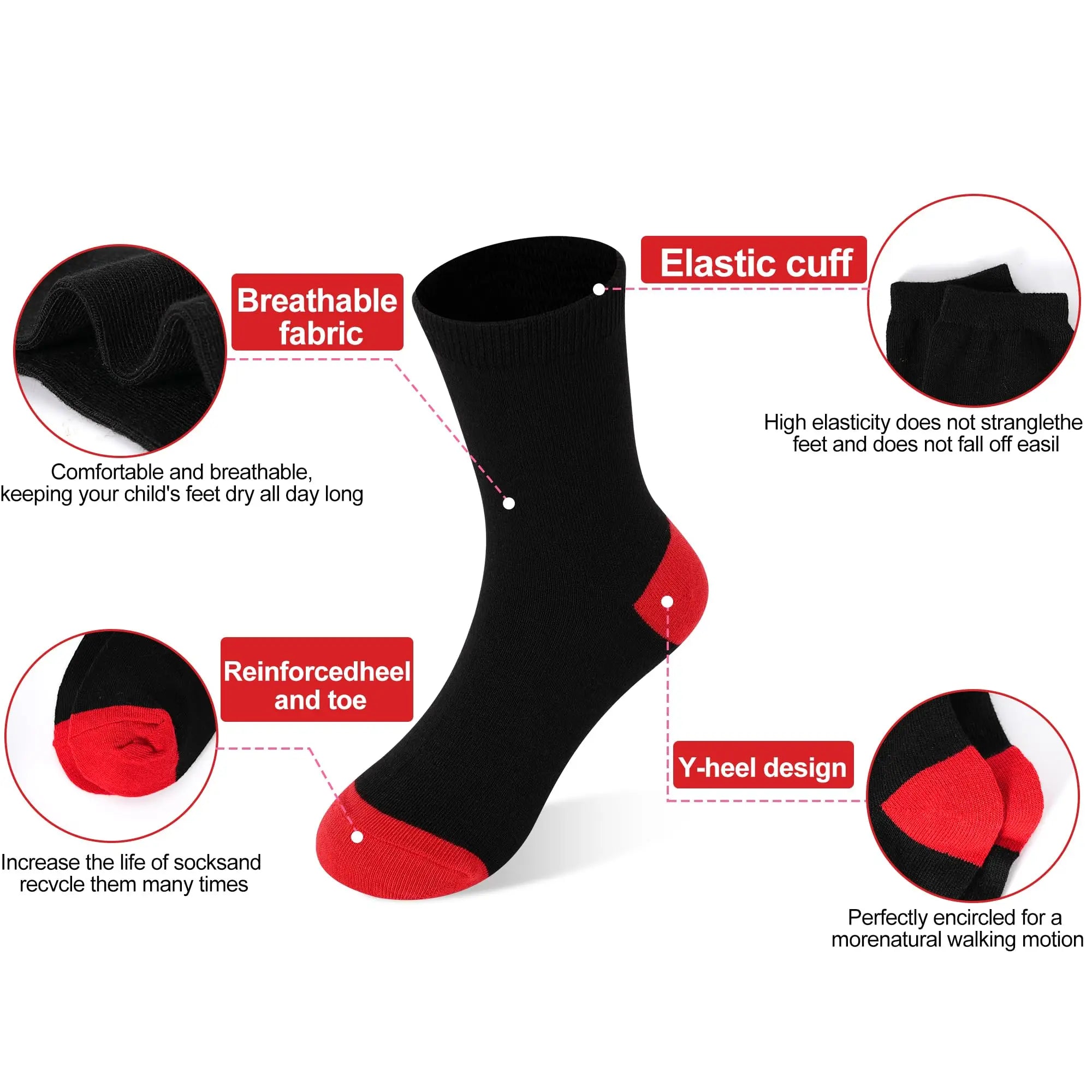 18 броя цветни кръгли чорапи за деца на възраст 1–14 години – меки дишащи ежедневни чорапи