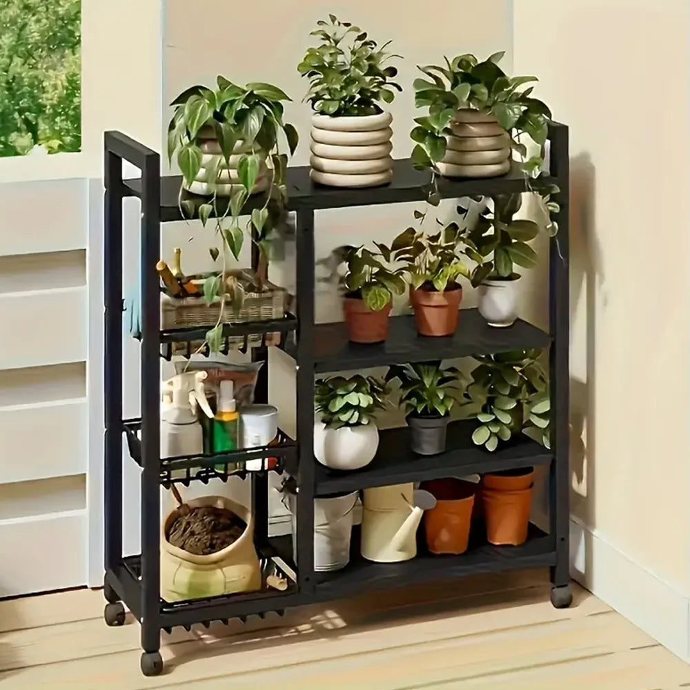 92*32*108 см Кухненски стелаж за съхранение на колелца, многоетажен стелаж за съхранение, домашен рафт за микровълнова печка, кухненски стелаж