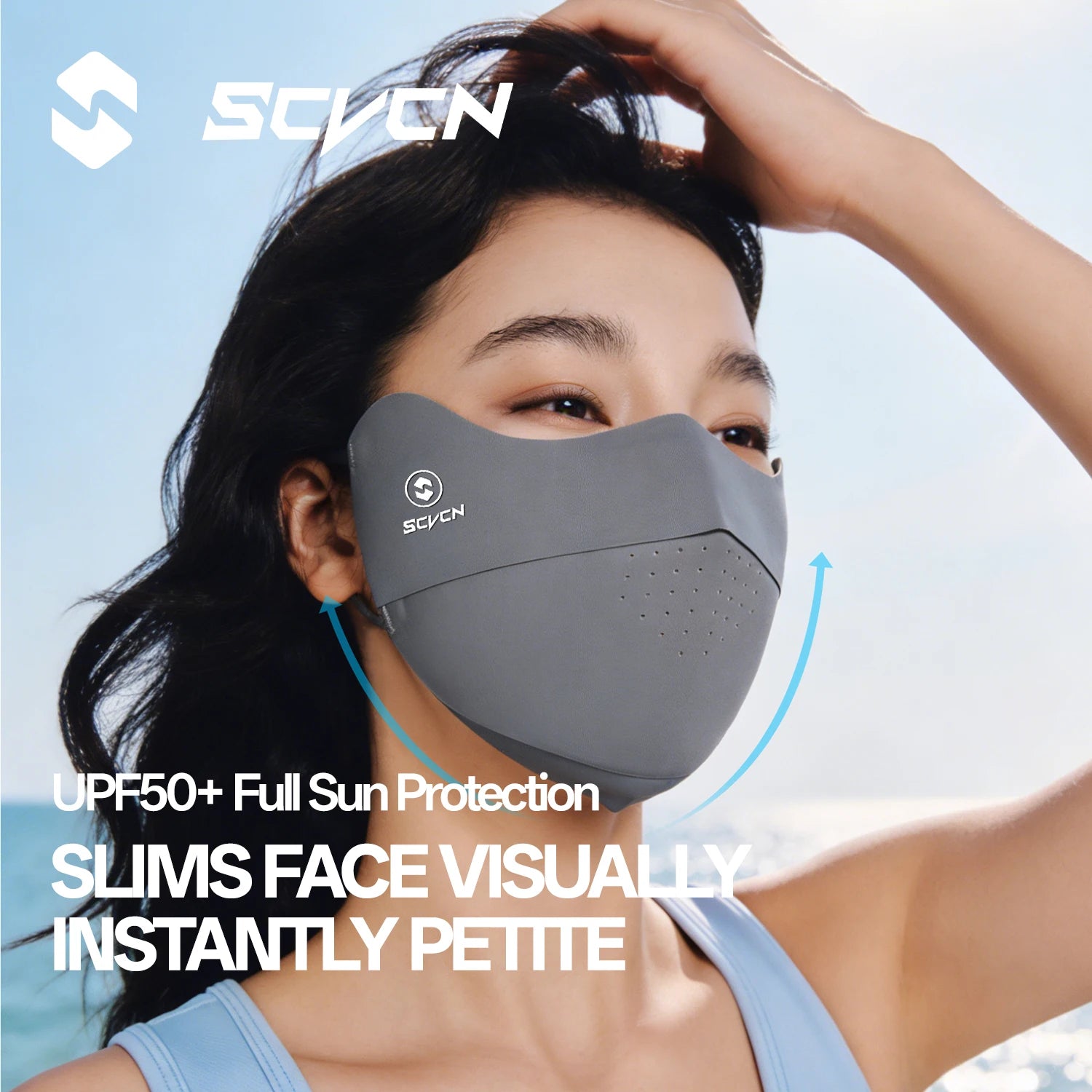 SCVCN Велосипедна защитна маска за лице UPF50+, четирисезонна универсална слънцезащитна маска за мотоциклет, филтърна качулка, дишаща