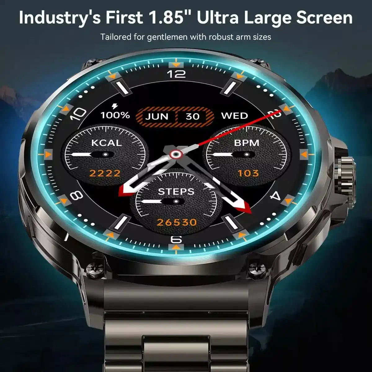 2026 Нов GPS Track Smart Watch за мъже 1.85-инчов HD AMOLED екран 710 Mah батерия Спорт Bluetooth Call Smartwatch за Android IOS
