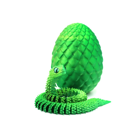 3D печатаща фигурка, играчка със змийско яйце, креативна играчка за облекчаване на стреса, аниме фигурки, подвижни, въртящи се, настолни орнаменти, подарък.