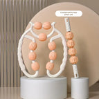 White orange  Nine-wheel leg clamp + massage stick