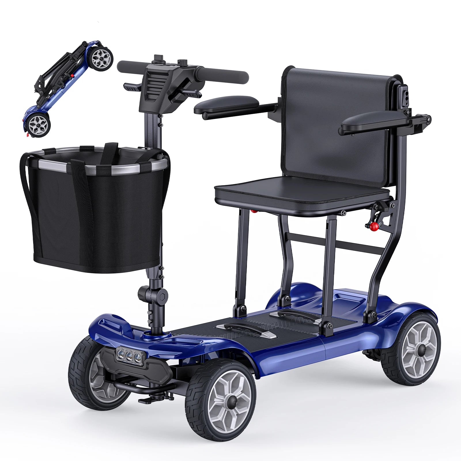 Сгъваема електрическа тротинетка ENGWE, 24V 270W мотор, 10Ah×2 сменяема литиева батерия, рамка от алуминиева сплав, кошница и зарядно устройство