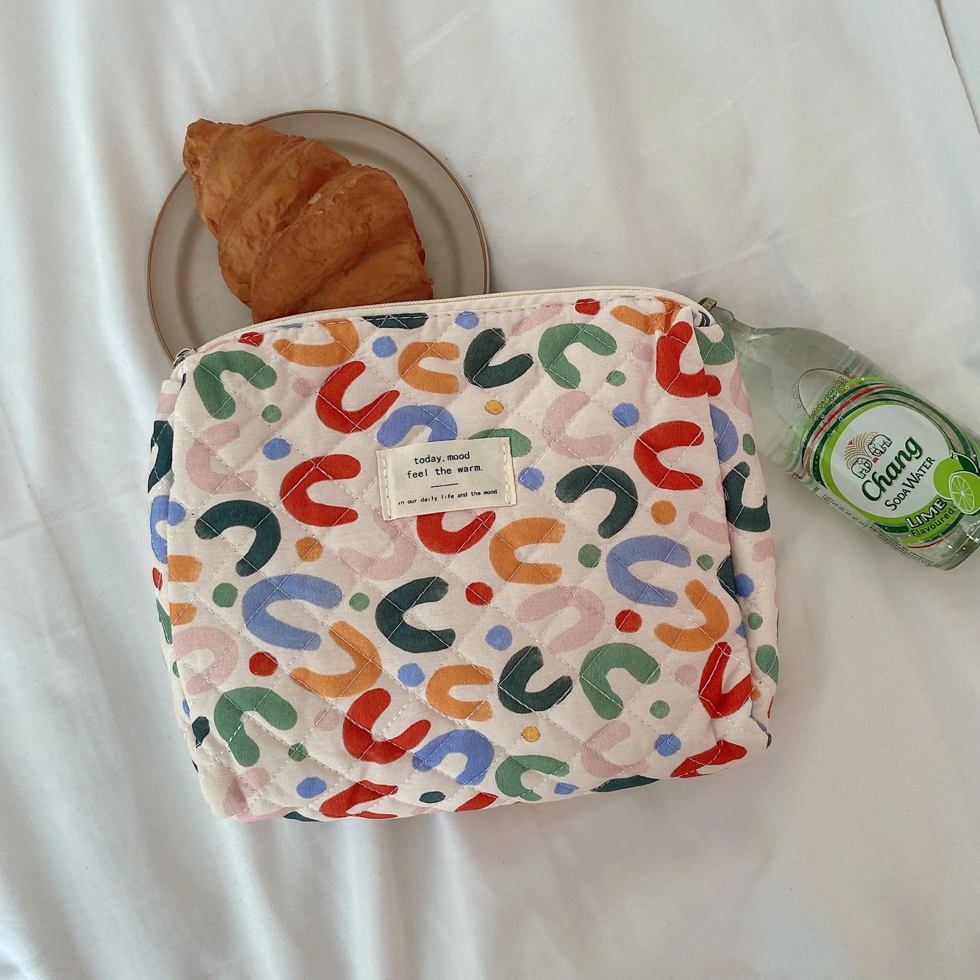 Бебешка чанта за пелени с карикатурен принт, чанта за пелени с цип, чанта за носене, чанта за пътуване, чанта за съхранение на пелени на открито, многофункционална чанта за съхранение