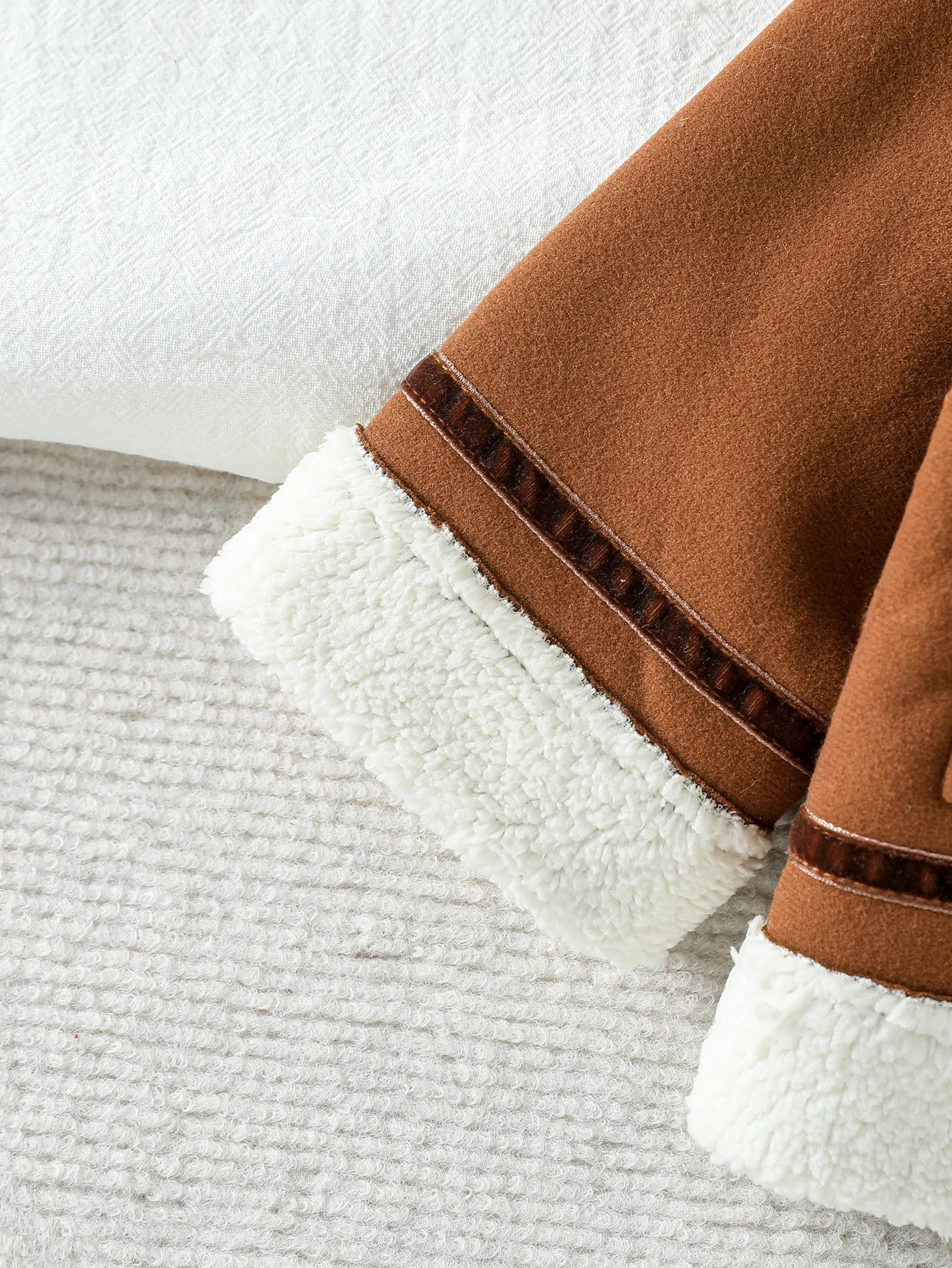 2025 Бебешки момчета Есенно-зимни топли якета с дълъг ръкав, модно поларено връхно облекло, корейски цип, дебелина за 1-3 години, дрехи, палто