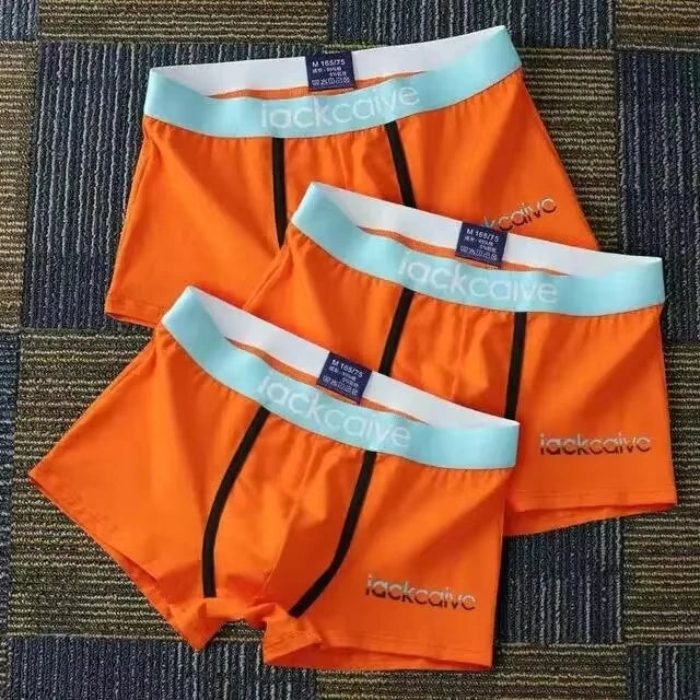 3 бр. мъжки бикини памучно мъжко бельо боксерки дишащи мъжки боксерки с щампа удобни шорти мъжко бельо M-3XL