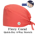 Fiery Coral Buttons / One Size