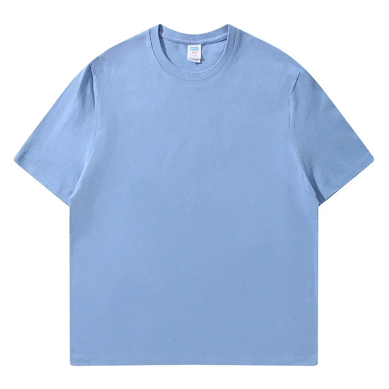 Тениски за жени 2025 Лято Топ Плътен С Къс Ръкав Свободен О-образно деколте 100% Памучни Ежедневни Дамски Тениски Harajuku Корейски Мъжки/Женски Тениски