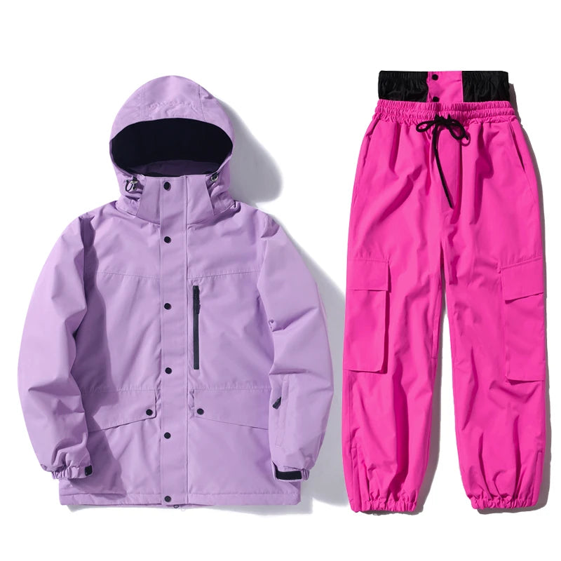 Ски дрехи за жени и мъже, ски якета, комплекти за сноуборд, ски яке и панталон, зимен костюм за дейности на открито, за жени без секс