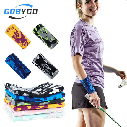 GOBYGO 1Pcs Спортен протектор за китка Плетена компресионна китка Поддръжка за фитнес Вдигане на тежести Гривна за бадминтон Баскетбол Мъже Жени