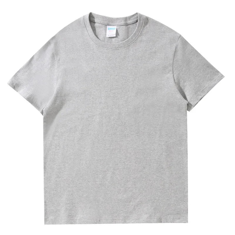 Тениски за жени 2025 Лято Топ Плътен С Къс Ръкав Свободен О-образно деколте 100% Памучни Ежедневни Дамски Тениски Harajuku Корейски Мъжки/Женски Тениски