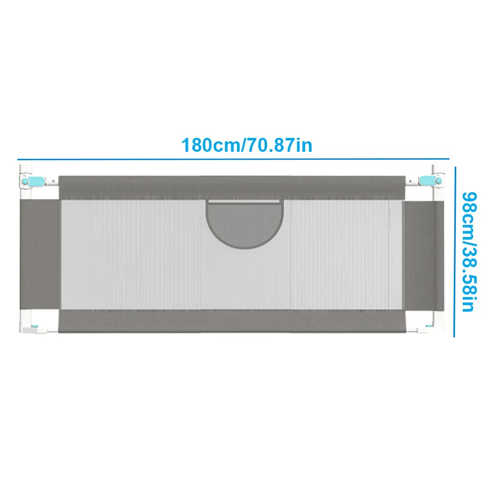 150/180/200 см Ограда за бебешко легло Парапет за бебешко легло Детска бариера за легло Ограда за детско легло Защита за детско легло Детски предпазни парапети
