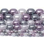 white purple grey / 8x10mm about 40pcs